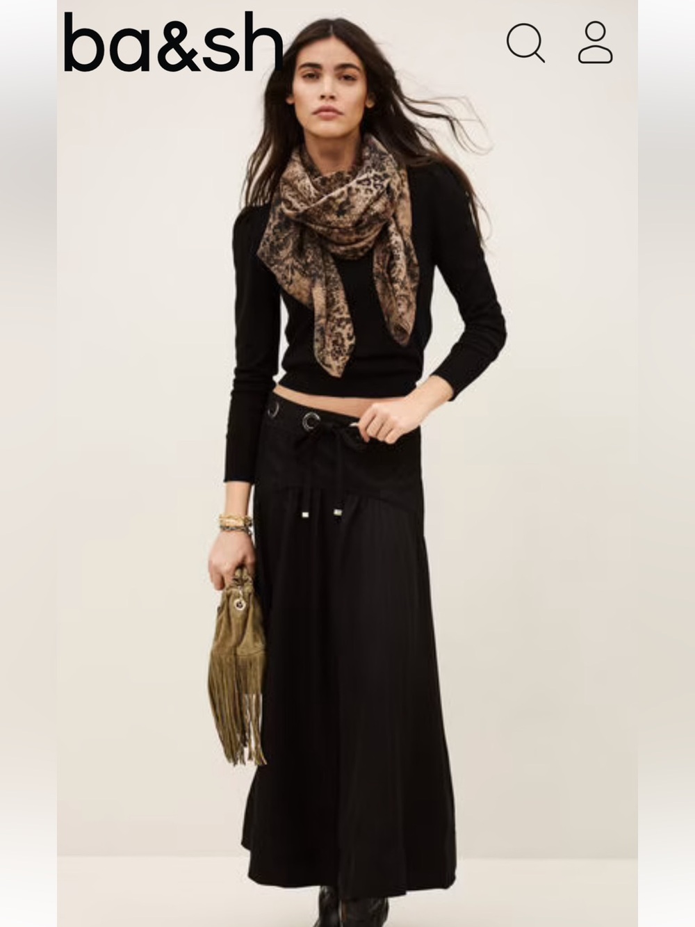 New Ba&sh black skirt size 40/M